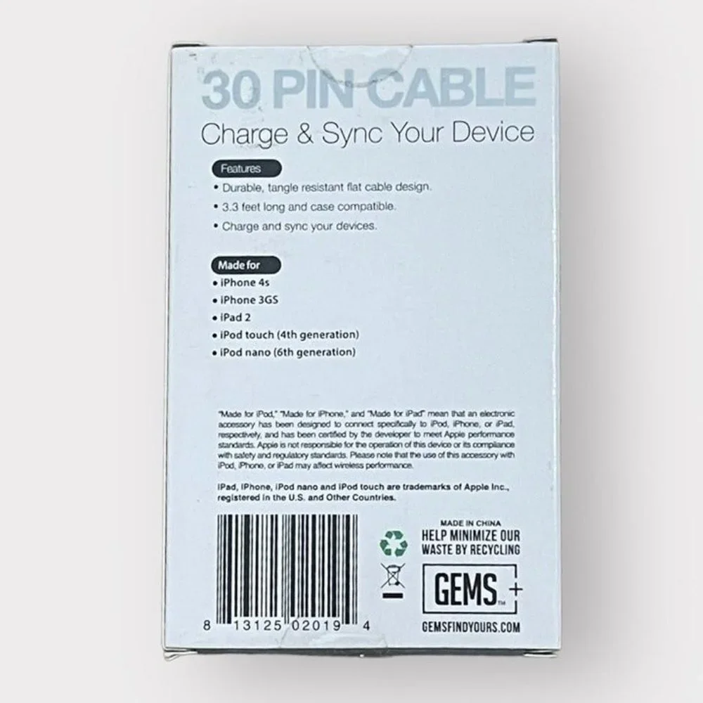 30-pin to USB Cable